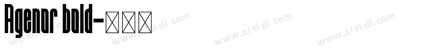Agenor bold字体转换